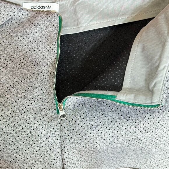 ADIDAS Women's Shorts Polyester Grey High Rise Athletic Zipper Breathable Size L - Picture 7 of 9